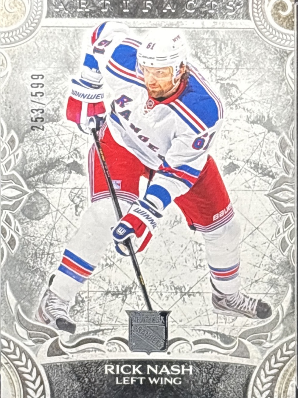 Upper Deck Artifacts Rick Nash Hockey Card LE 253/599